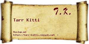 Tarr Kitti névjegykártya